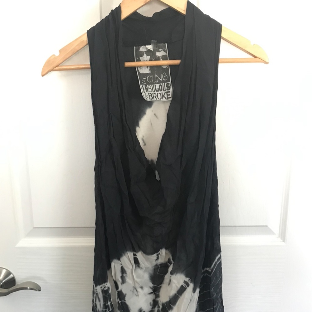 Cowl neck vest top